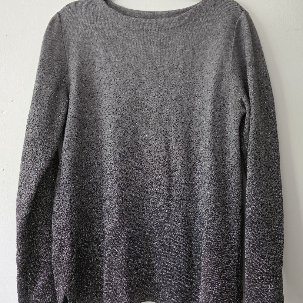 Liz Claiborne Metallic Gray Sweater